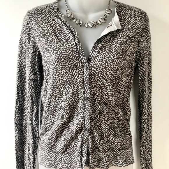 loft leopard cardigan